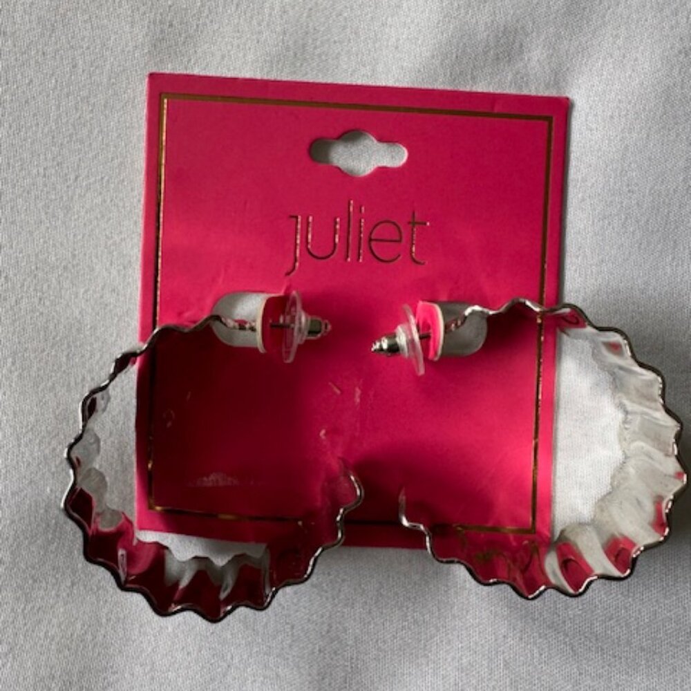 Juliet Silver Round Earrings New with tag